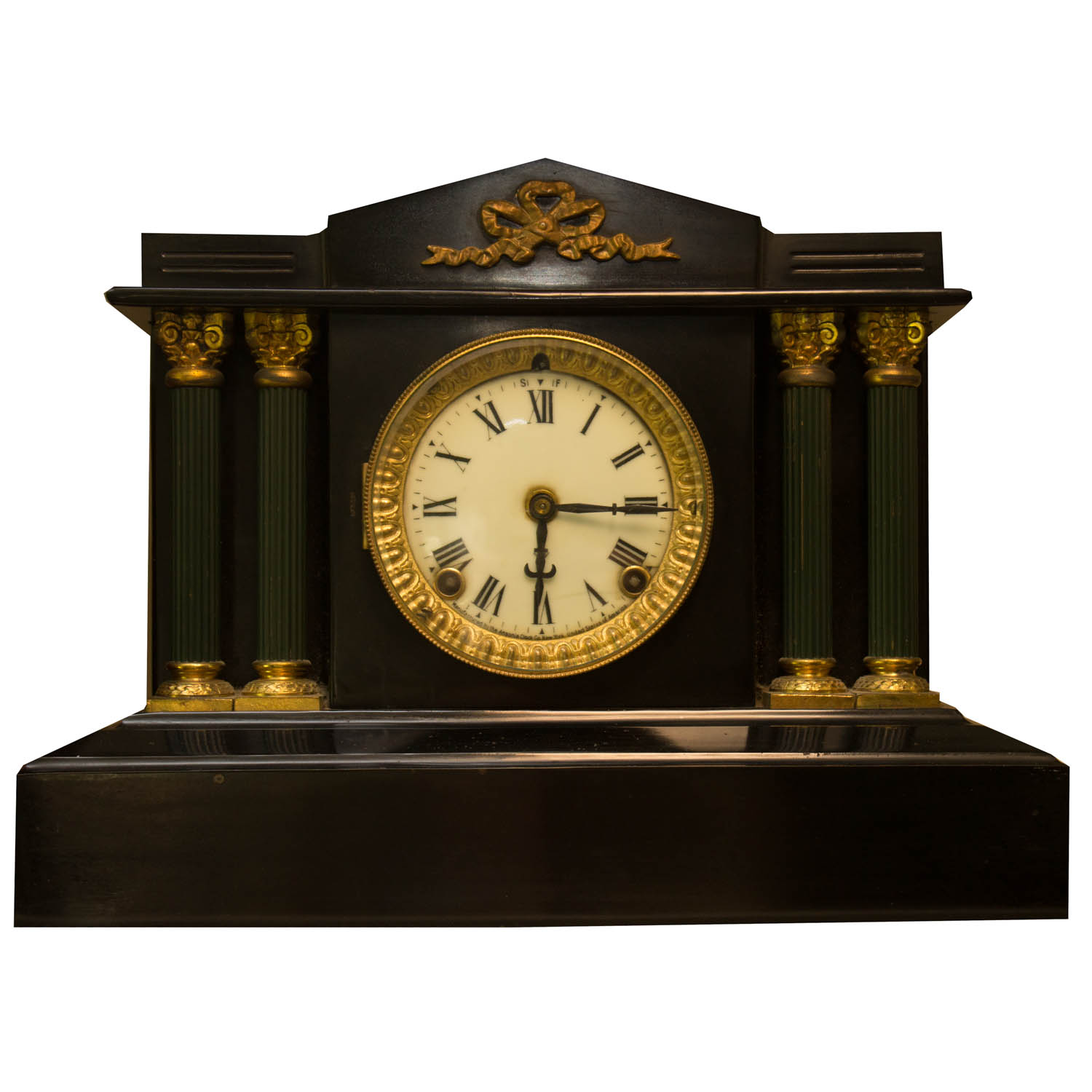 Antique Cast Iron Mantel Clock by The Ansonia Clock Company EBTH